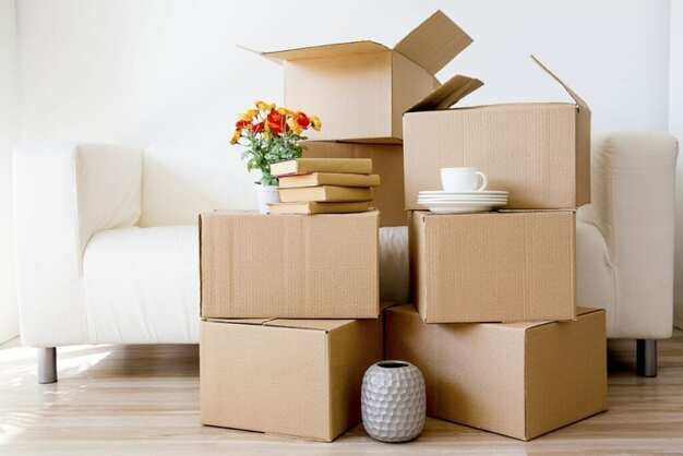 Moving boxes stacked_Elena Nichi